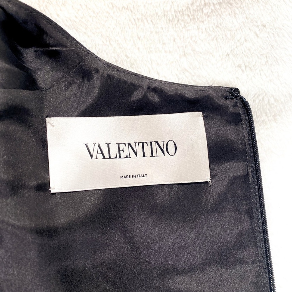 Valentino Ruffle Trim Crepe Mini Dress - Picture 4 of 11